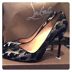 Christian Louboutin Corneille 100 Lurex Feline/GG